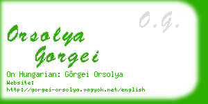 orsolya gorgei business card